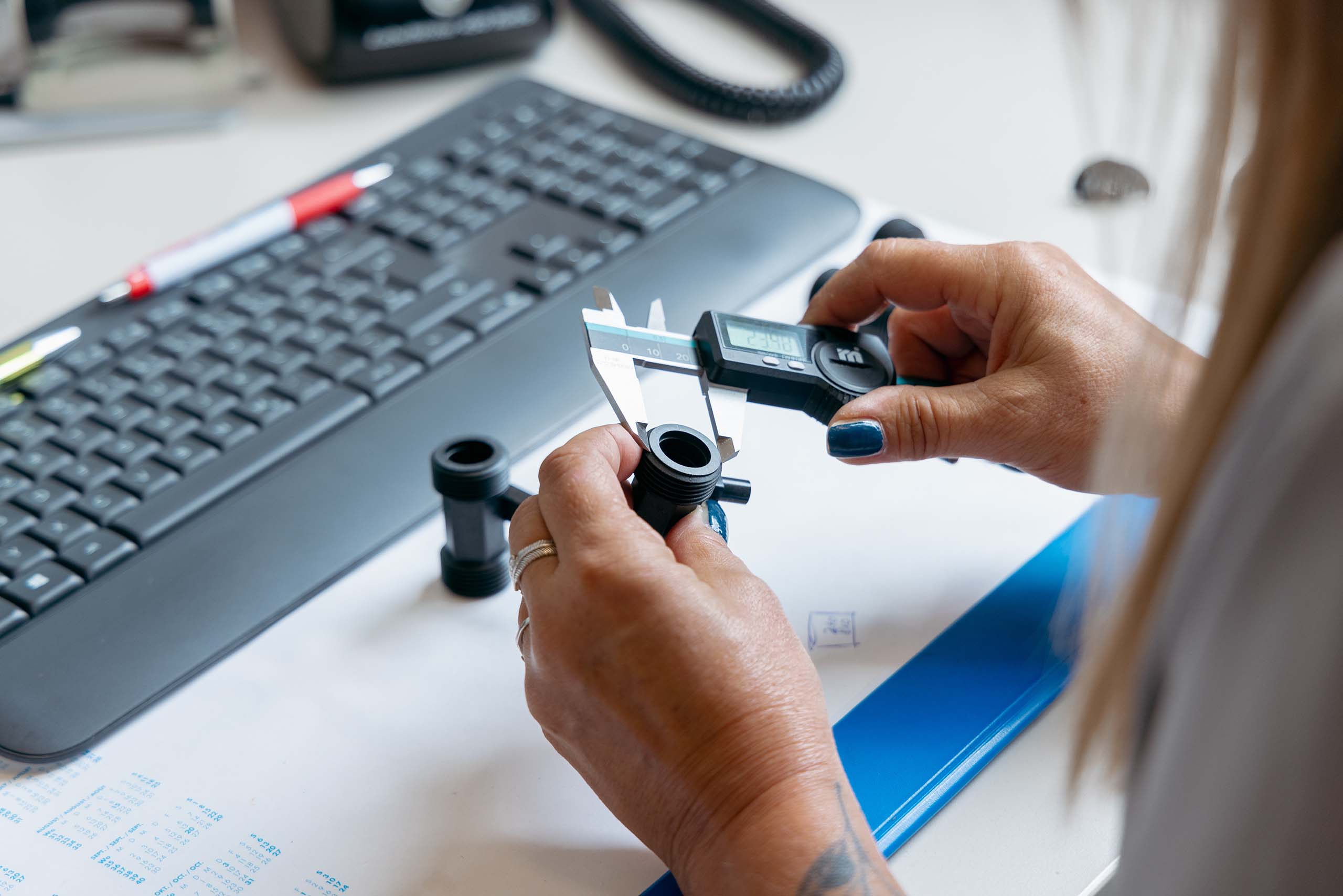 Abmessung der fertigen Spritzgussteile